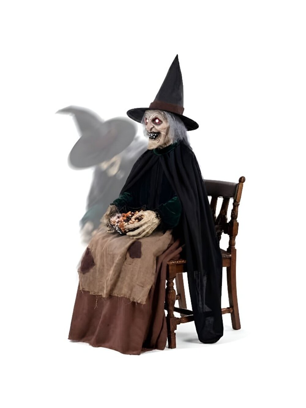 Animated Halloween Witch Decorations, Sound & Motion Activated Sitting